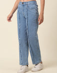 Women Blue Medium Shade Stretchable Cotton Jeans