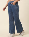 Women Blue Mid-Rise Stretchable Cotton Jeans