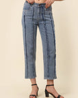 Cink Women Blue Frayed Stretchable Jeans