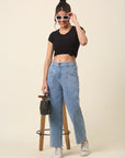 Women Blue Light Shade Stretchable Jeans