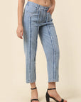 Cink Women Blue Frayed Stretchable Jeans