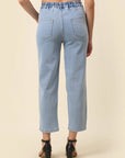 Cink Women Blue Frayed Stretchable Jeans