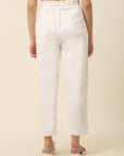 Women White Stretchable Regular Fit Mid-Rise Cotton Jeans