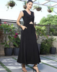 V-Neck Sleeveless Co-Ords black