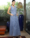 V-Neck Coat With Skirt Co-Ords light-blue