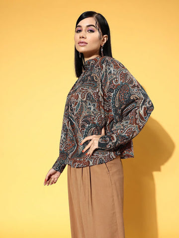 Black Ethnic Motifs Volume Play Top