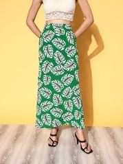 CINK Green Floral Indie Gal Skirt