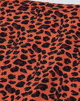 CINK Women Orange  Black Animal Printed A-Line Midi Skirt