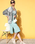 CINK Gorgeous Green Solid Roman Column Skirt