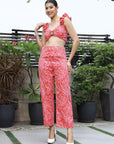 Printed Top With Trousers Co-Ord Set pink