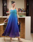 Shoulder Straps Sleeveless Maxi Dress green