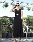 V-Neck Sleeveless Co-Ords black