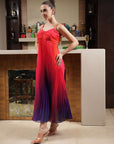 Shoulder Straps Sleeveless Maxi Dress pink