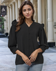 Black Solid  Regular top
