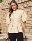 Solid Beige regular top