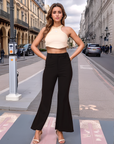 Black Solid Regular Fit Trouser