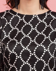 Geometric Printed Bell Sleeves Top