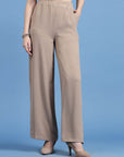 Women Mid-Rise Parallel Trousers