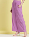 Women Mid-Rise Parallel Trousers