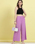 Women Mid-Rise Parallel Trousers