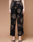 Black Floral Printed Top & Trouser