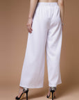 Women Mid-Rise Parallel Trousers