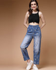 Women Mid-Rise Light Fade Clean Look Stretchable Jeans