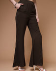 Women Mid-Rise Bootcut Trousers