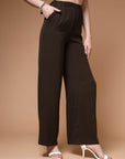 Women Mid-Rise Parallel Trousers