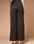 Women Mid-Rise Parallel Trousers