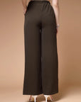Women Mid-Rise Parallel Trousers