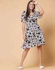 Floral Print Fit & Flare Dress