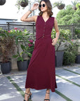 V-Neck Sleeveless Co-Ords purple