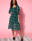 CINK Teal Animal A-Line Dress