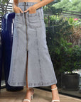A-Line Mid Rise Maxi Skirts light-blue