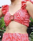 Printed Top With Trousers Co-Ord Set pink
