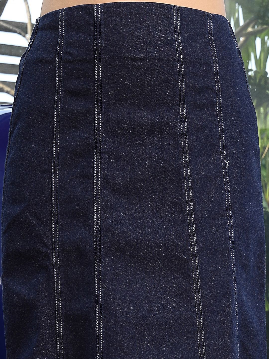 A-Line Maxi Skirt blue