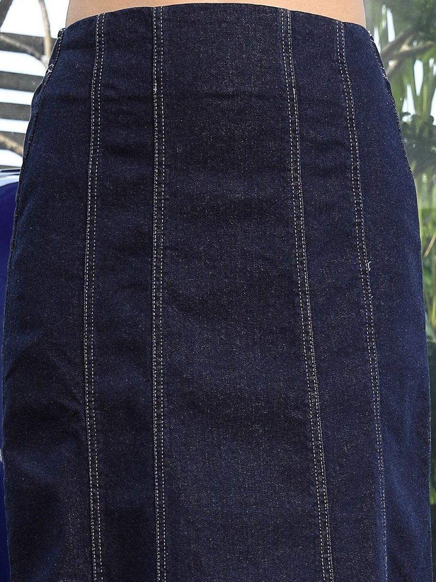 A-Line Maxi Skirt blue - CINK