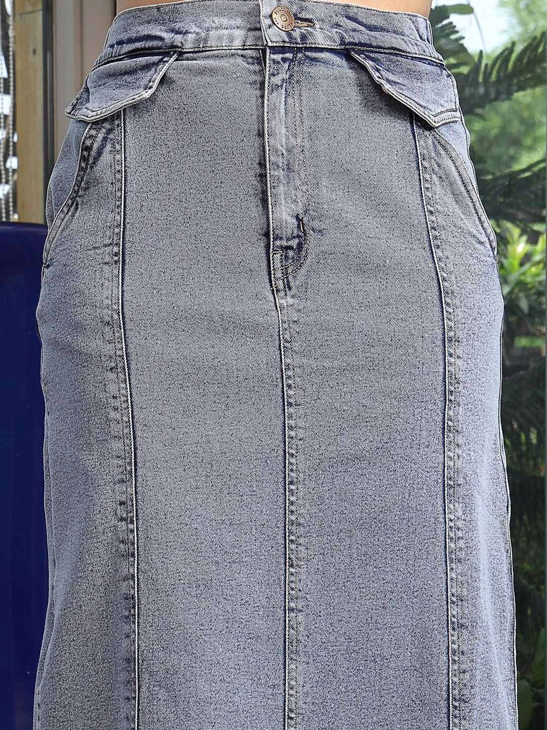 A-Line Maxi Skirt light-blue
