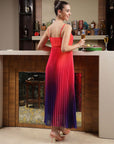 Shoulder Straps Sleeveless Maxi Dress pink