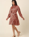 CINK Coral Print Shirt Dress