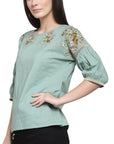 Olive Green A-Line Top