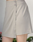 Solid Front-Flat Mini Skorts beige