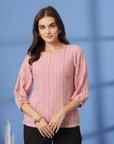 Pink Puff Sleeve Top