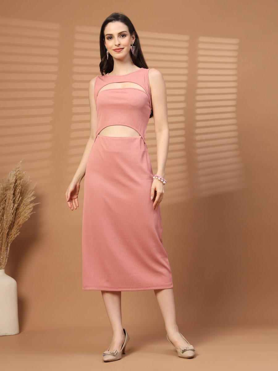 Women Sheath Midi Dress
