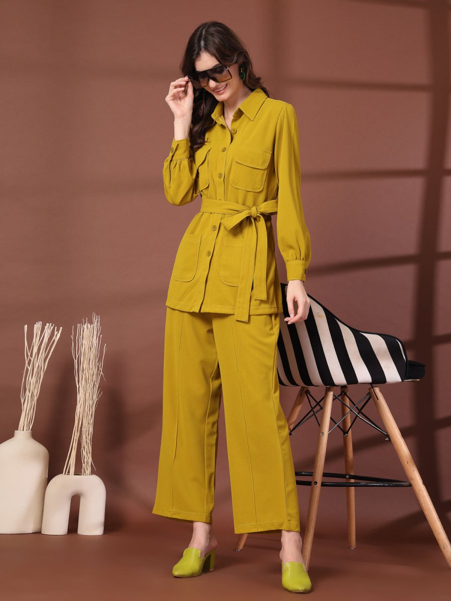 Shirt Collar Shirt &amp; Trousers Co-Ords