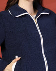 Women Fleece Open Front Jacket