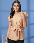 Peach Peach-coloured regular top