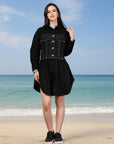 Women Shirt Mini Dress
