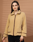 Women Fleece Open Front Jacket